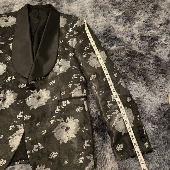 Connaisseur Paris 1 Btn Tuxedo Suit Jacket Blazer  40R Shawl Collar Black - Picture 3 of 8